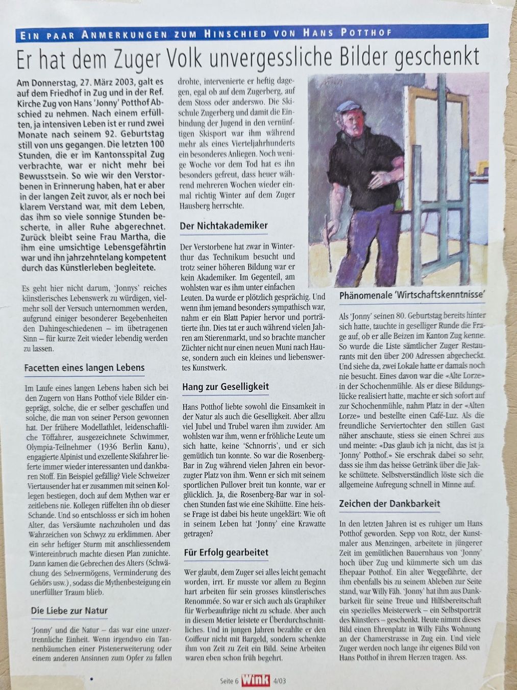 Dipinti: Aquarell Hans Potthof "Rigi" - gerahmt - Ref. 06/14 – Usato da Au ZH venduto da BrockiAu 3