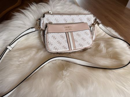 Guess Handtasche Set beige weiss gebraucht aber gut erhalten