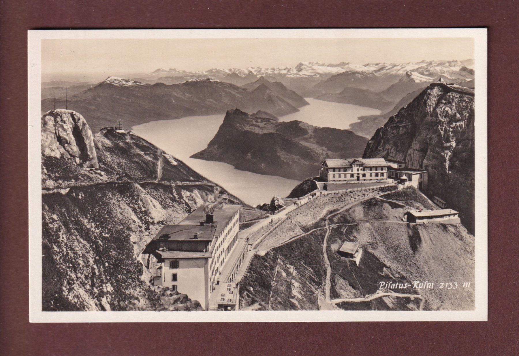 Cartoline postali: PILATUS-KULM - 1928 – Usato da Pully venduto da nicecards