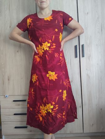 LifeStyle Dress floral print short sleeve size S