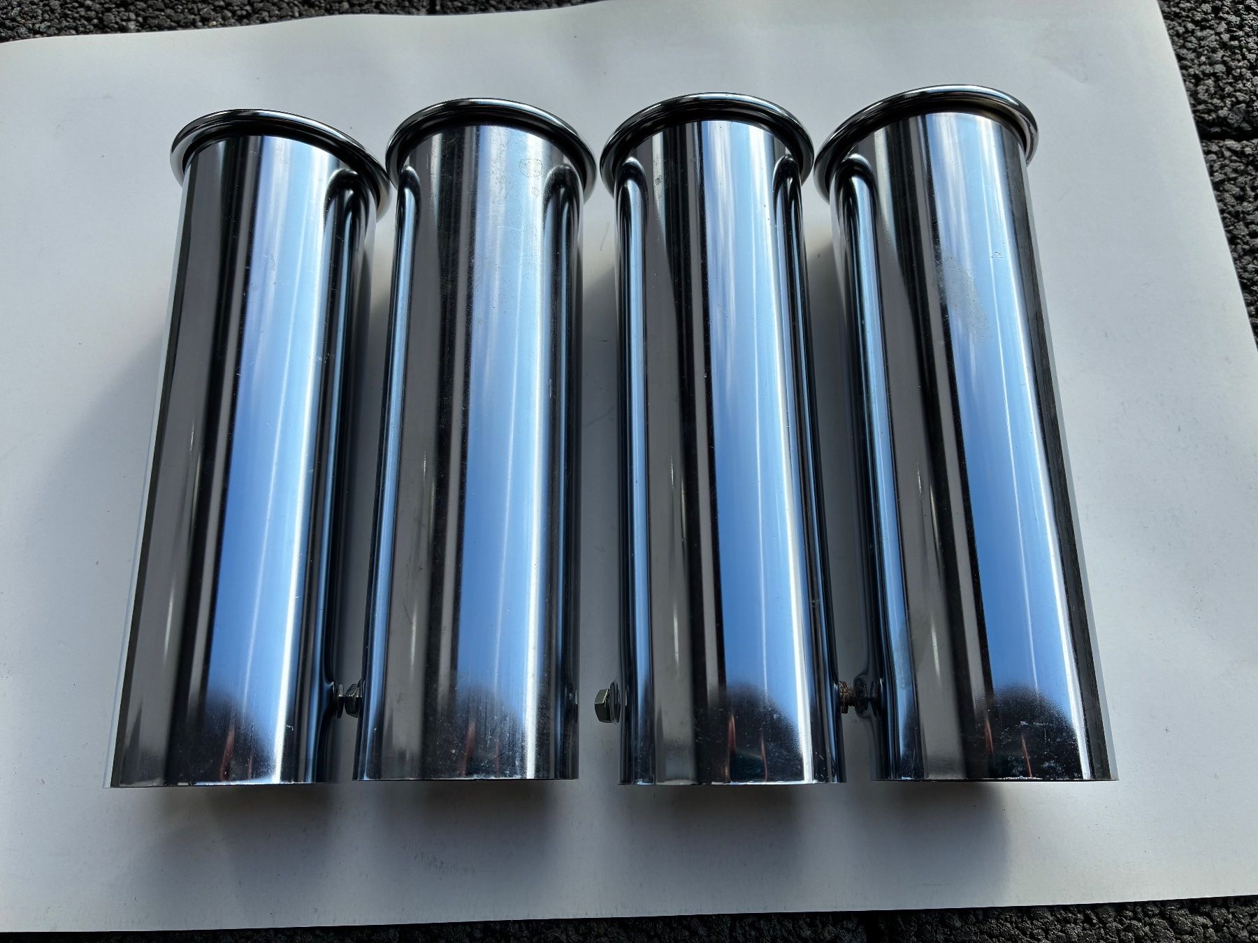 Sistemi di scarico: Auspuff Chrom Endrohr Oldtimer – Nuovo (secondo la descrizione) da Horw venduto da adler65