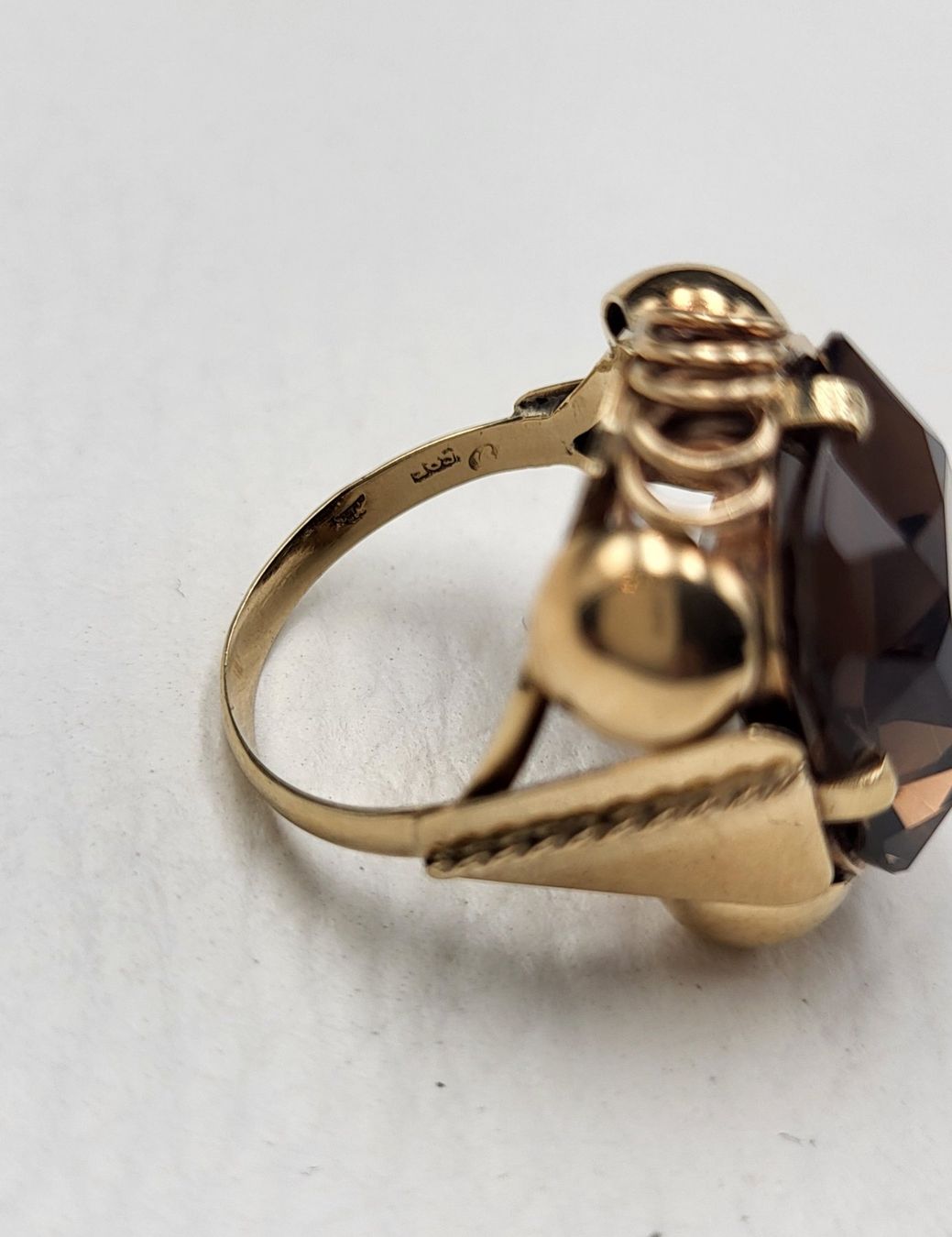Anelli: Gold Ring 585 Mit Rauchquarz – Usato da Wald ZH venduto da Dasilver 7