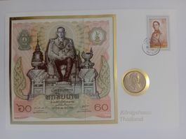 Banknotenbrief mit Münze  Thailandia