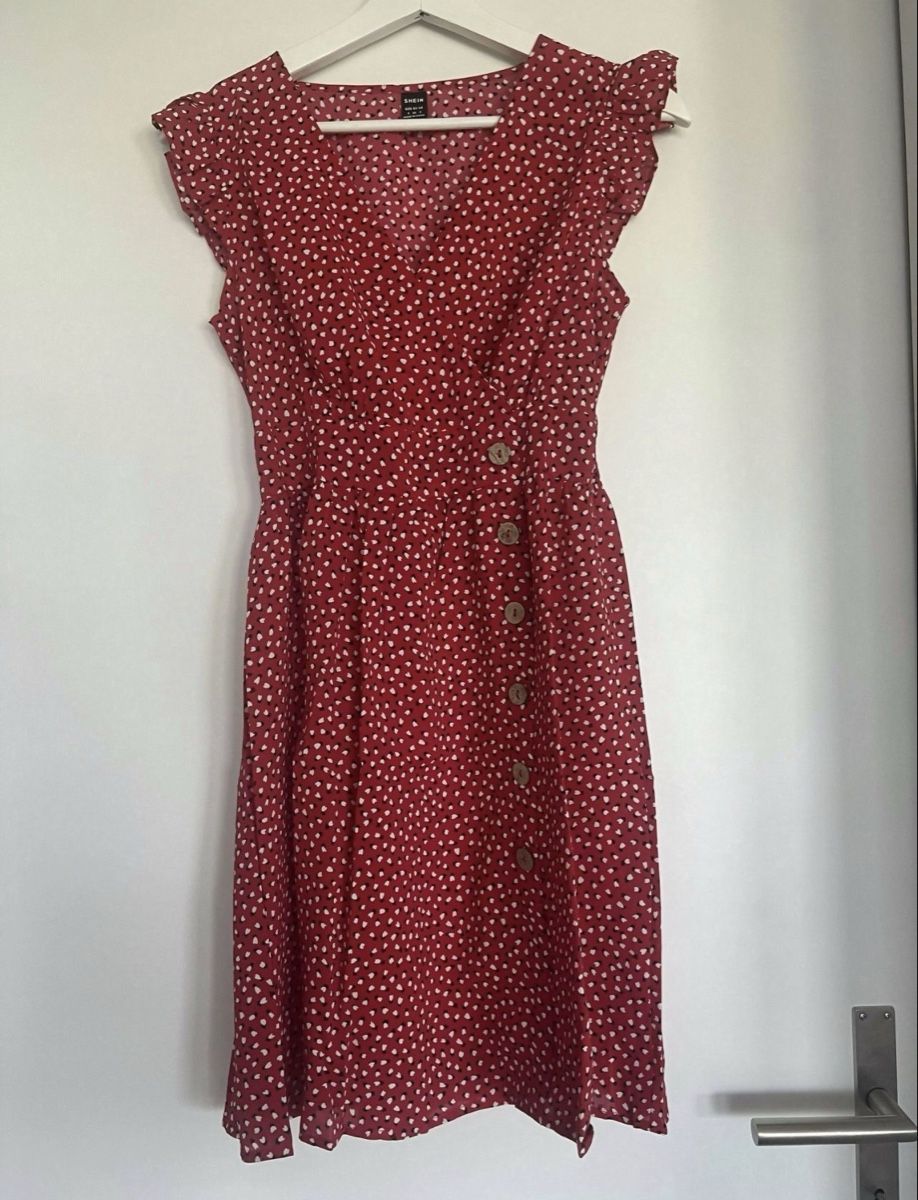 Vestiti: ROTES GEMUSTERTES KLEID UNGETRAGEN GRÖSSE S – Nuovo e nell'imballaggio originale da Dübendorf venduto da ali_g7p8
