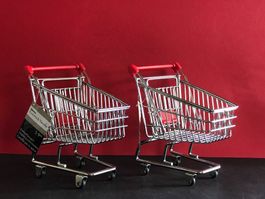 Einkaufswagen Miniatur Spielzeug Dekoration 2 Stk