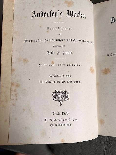 Libri: Antiquariat: H.C. Andersens Der Improvisator 1880 – Usato da Eschlikon TG venduto da Farewell01 2