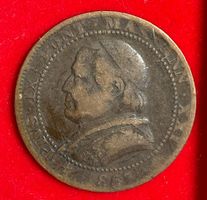 Kupfermünze 1 Soldo Kirchenstaat 1867? Vatikan