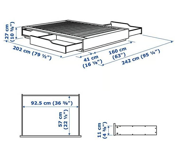 Ikea Lits: lit Mandal avec matelas – D'occasion à Lausanne par Giles33 1