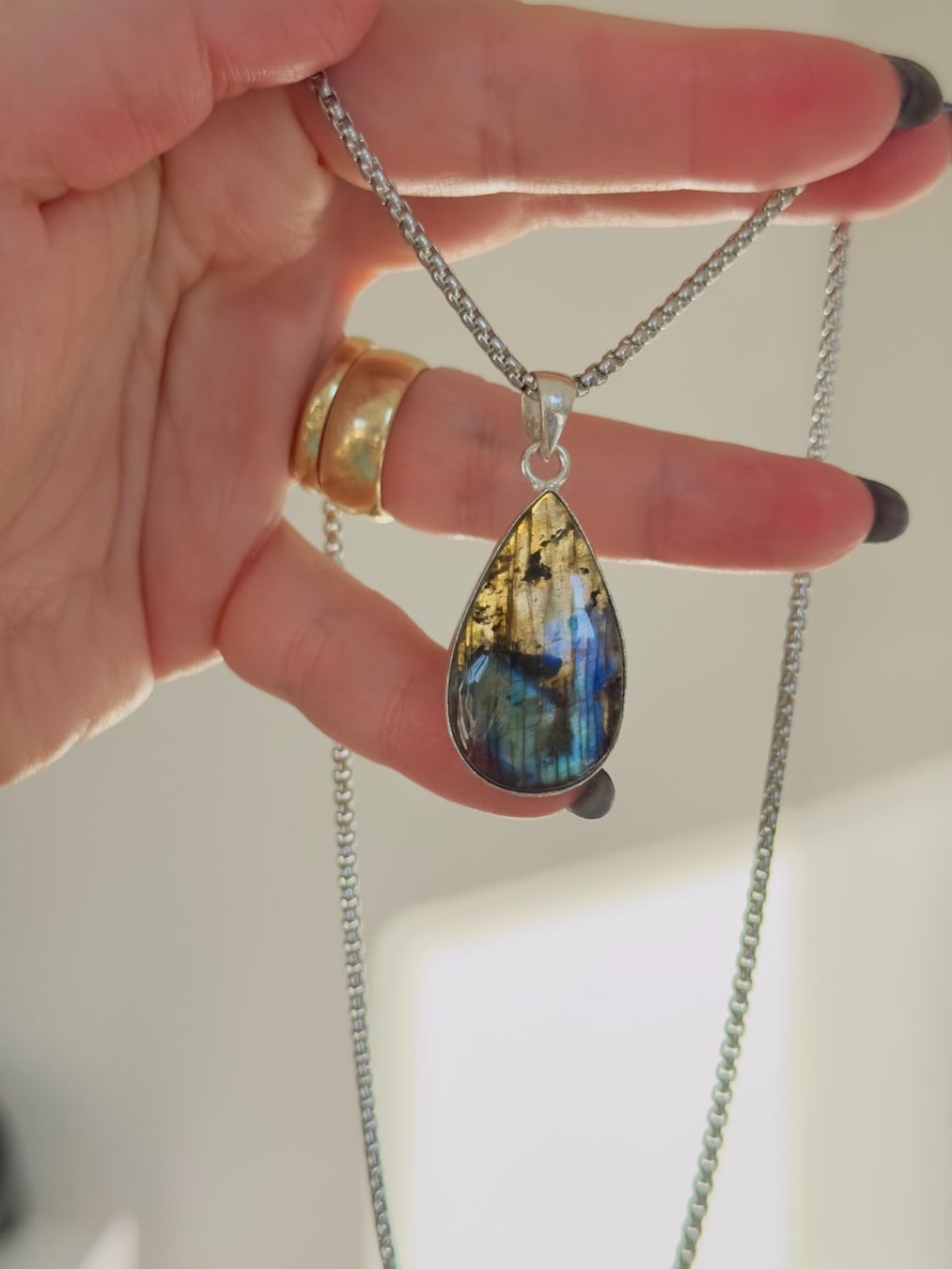 Catenine: Labradorite necklace – Nuovo e nell'imballaggio originale da Genève venduto da AGBERG 6