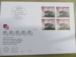 Brief FDC Sondermarken Viererblock 2004