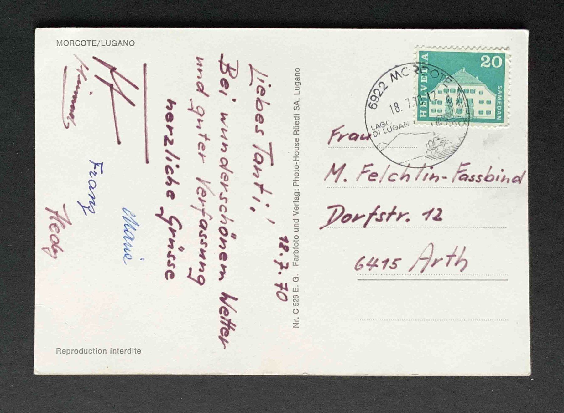 Cartes postales: AK Morcote Lugano – D'occasion à Goldau par artelier1 1