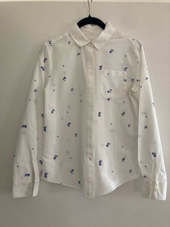 Sézane Tomboy Shirt mit Stickerei Gr. 32