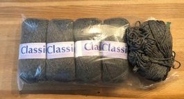 475g graue Classico Schurwolle für Nadel 4-5 - 220506