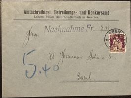 Amtschreiberei Brief Nachnahme Fr. 5.40
