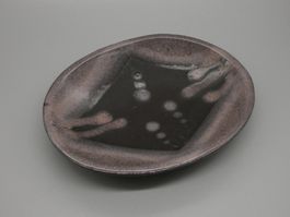Kunstvolle Keramik-Schale oval, Handarbeit/Unikat