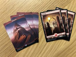 Magic the Gathering Full Art Mana Mountain/Gebirg 6stk