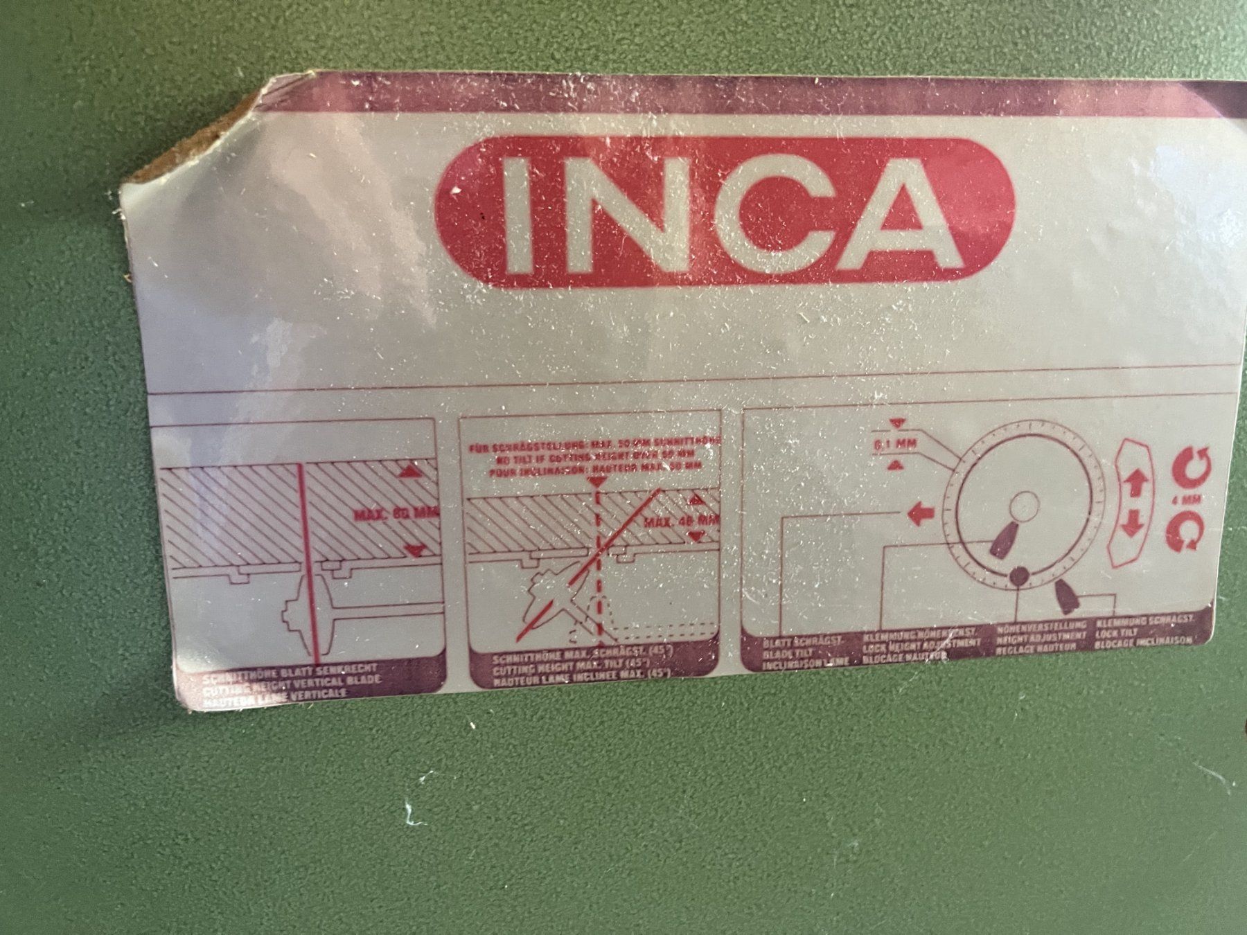 Inca Tutte le macchine: scie circulaire + chariot de sciage – Usato da Neuchâtel venduto da scalpell 9