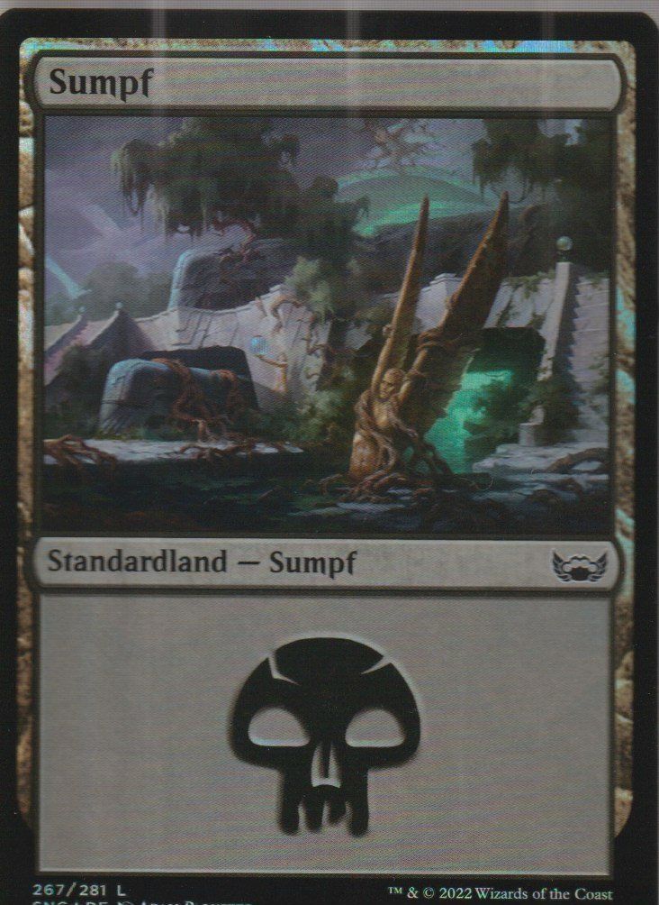 Magic The Gathering Carte collezionabili: TCG Magic The Gathering MTG De SNC BASIC LAND 267 FOIL Sumpf – Nuovo (secondo la descrizione) da Vezia venduto da Aquarius_Age