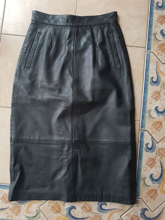 Jupe En Cuir Graeme I - Couleur Taupe Taille Italienne 38 - Occasion Très Bon état