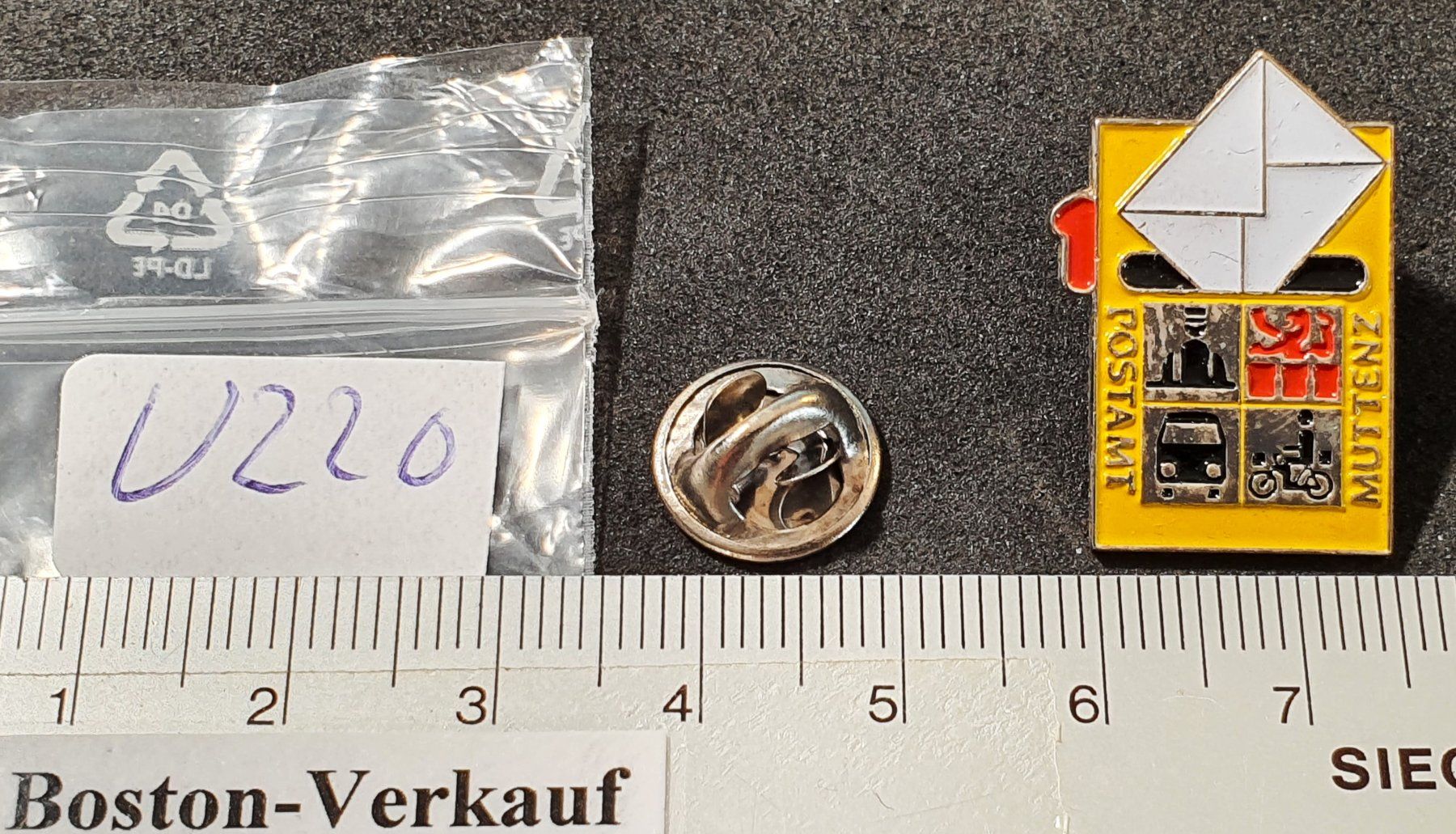 Placchette & Badge: U220 - Pin Post PTT Postamt  Gemeinde Muttenz Baselland – Usato da Reinach BL venduto da Boston-Verkauf 1