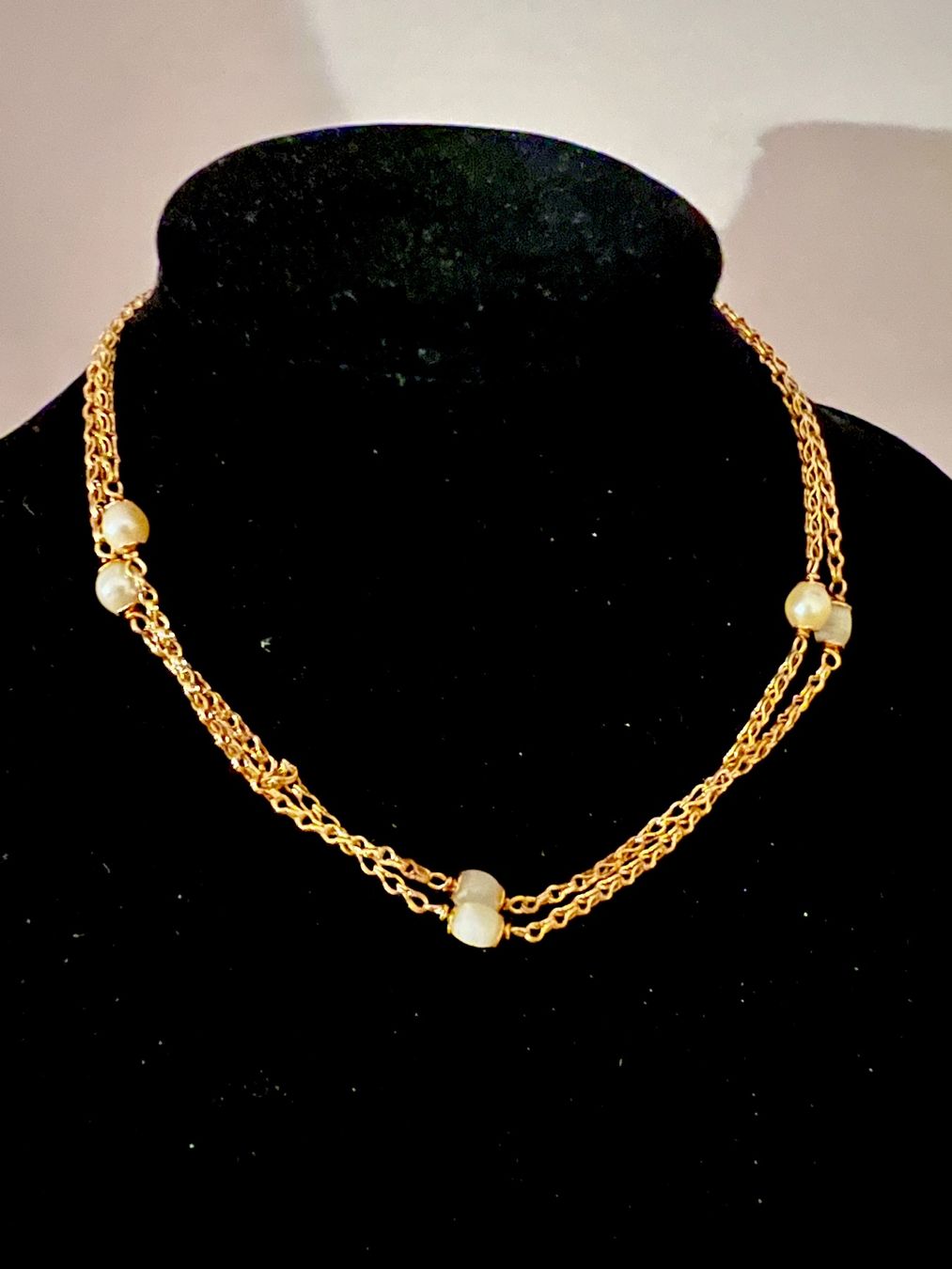 Catenine: Gold-Collier 18K mit Perlen – Usato da Chur venduto da Penting1935 5