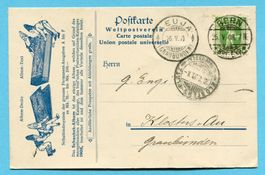 Illustrierte Postkarte Bern 1908 - Absender: Zumstein