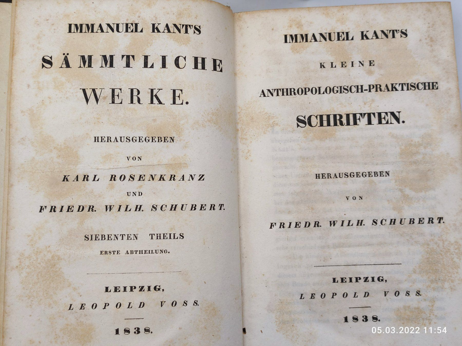 Libri: PHILOSOPHIE - KANT - SÄMMTLICHE WERKE – Usato da Goldach venduto da Gaip 5