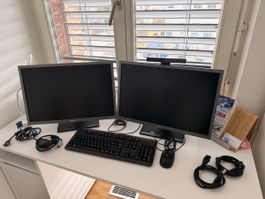 Acer 2x Monitor Set mit Webcam, Tastatur & Maus!