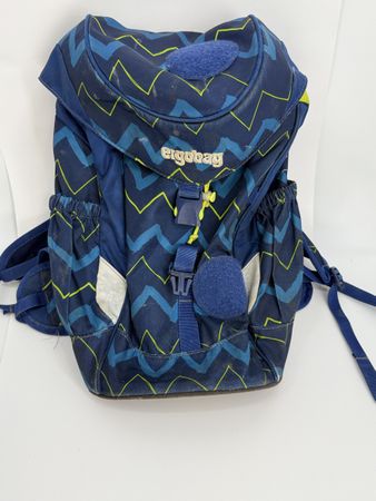 Schulrucksack Ergobag blau gemustert 