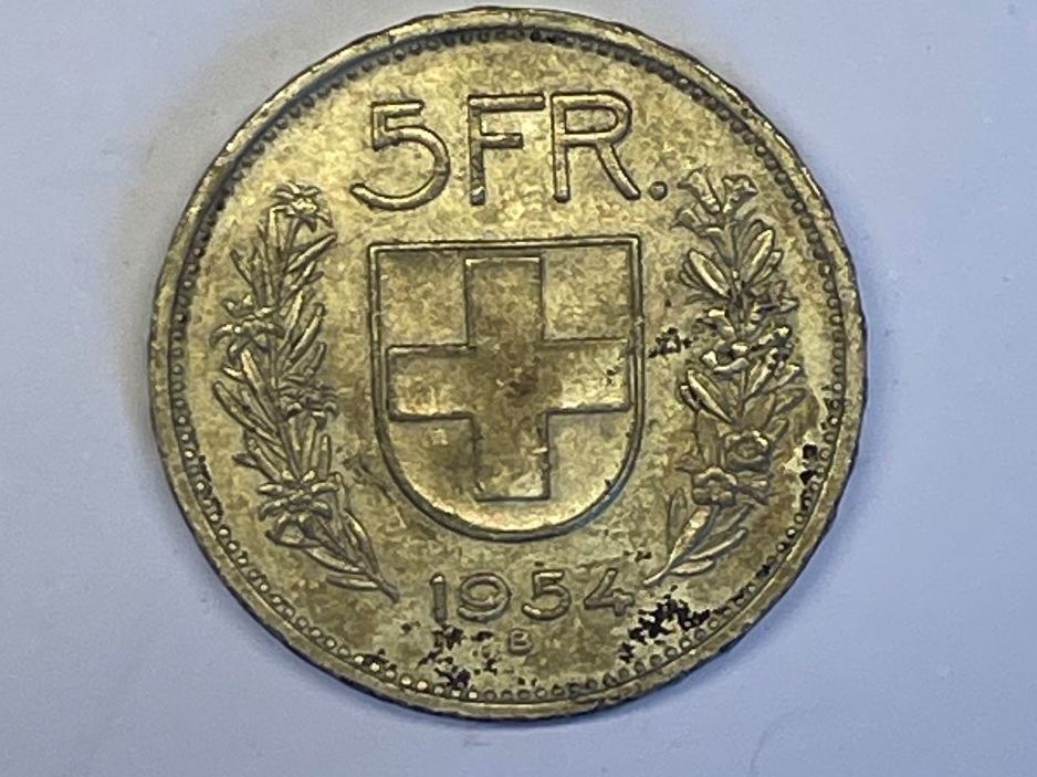 Tutti le monete: 5 Fr 1954 – Usato da Erlach venduto da rsci