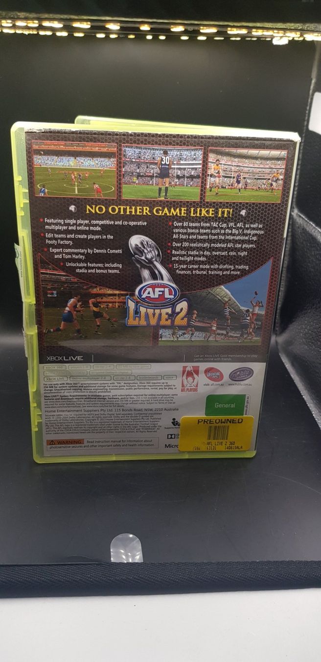 Microsoft Jeux: AFL Live - Xbox 360 Game PAL – D'occasion à Hünenberg See par SpecialEditionGaming 2