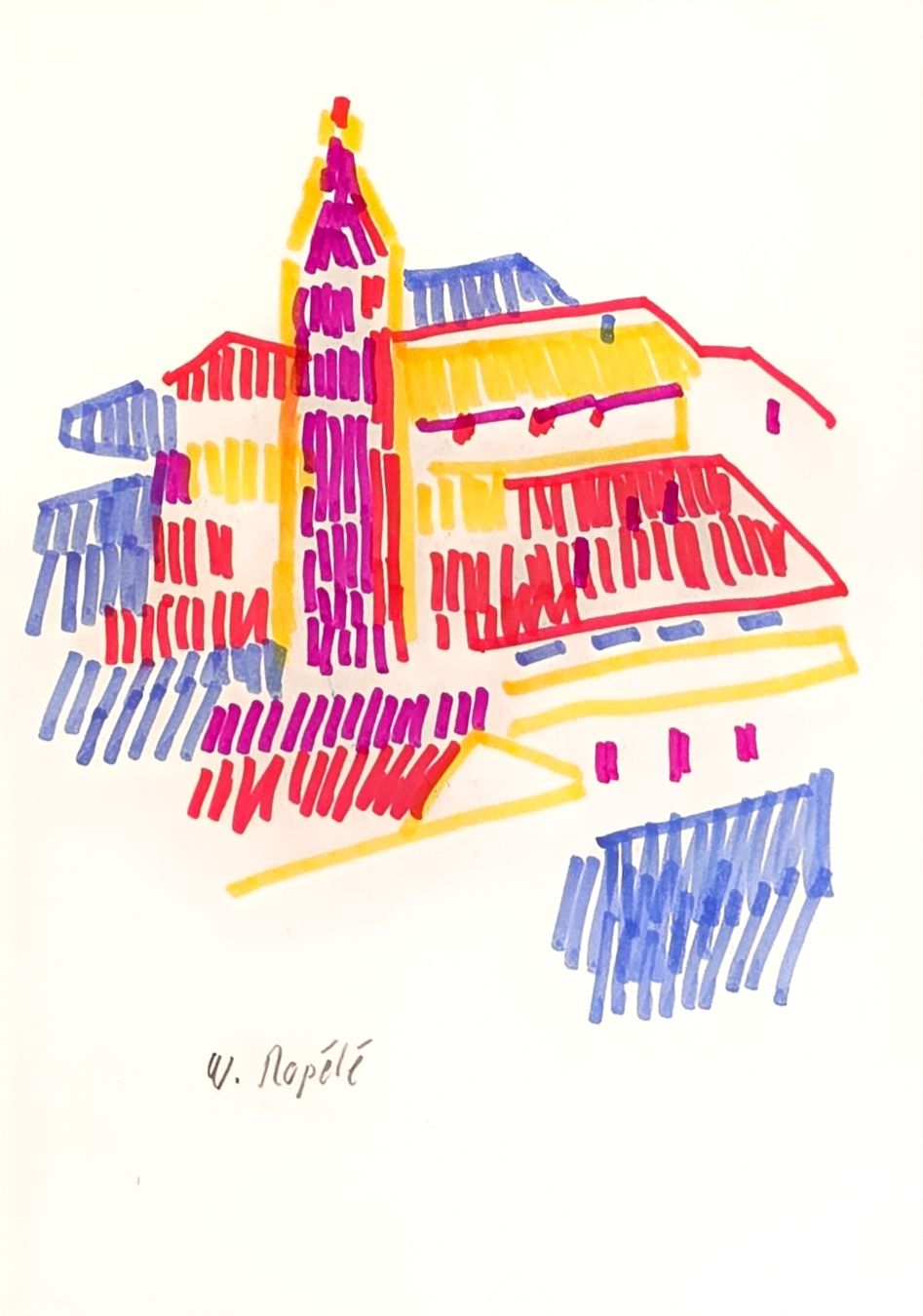 Dipinti: Walter Ropélé Original Buntstift/Papier 20x15cm handsign. – Usato da Emmenbrücke venduto da Kunstankaufverkauf 2