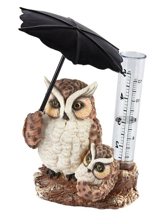 Statuette: Regenmesser Eule (19 cm) – Nuovo e nell'imballaggio originale da Langenbruck venduto da Gumsi