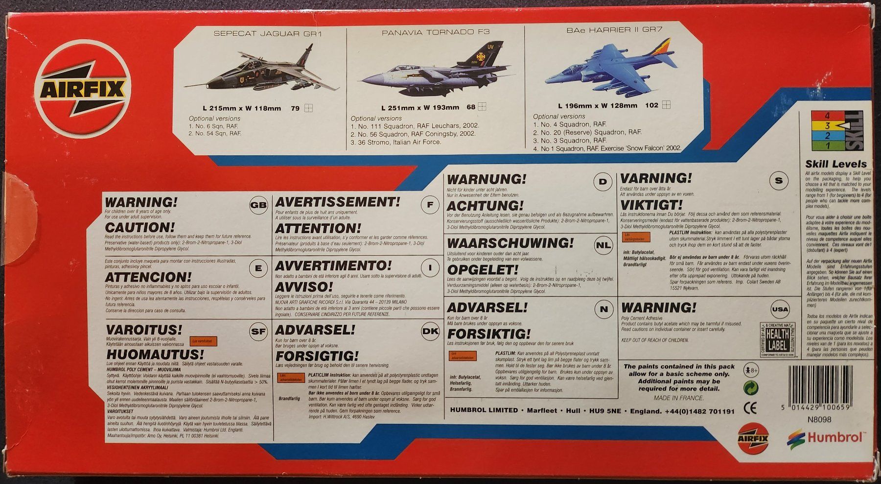 Airfix Kit di modellismo & Modellini statici: AIRFIX 08098 R.A.F. FIREPOWER PLASTIKBAUSATZ 1:72 NOS – Nuovo e nell'imballaggio originale da Adelboden venduto da Xelos1 1