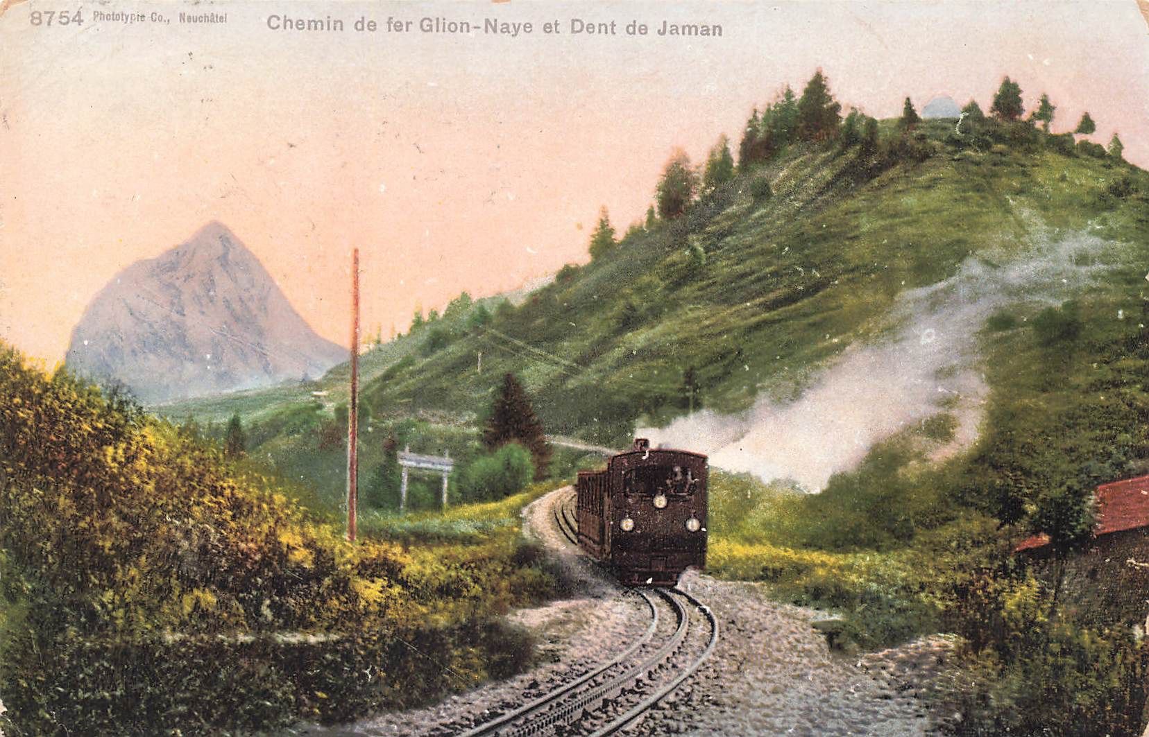 Ansichtskarten: Glion VD Rochers de Naye Bahn – Gebraucht aus Biasca von Blenio71