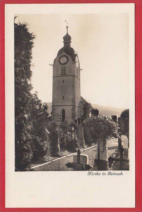 Cartoline postali: REINACH KIRCHE – Usato da Grüningen venduto da Kartenlaube