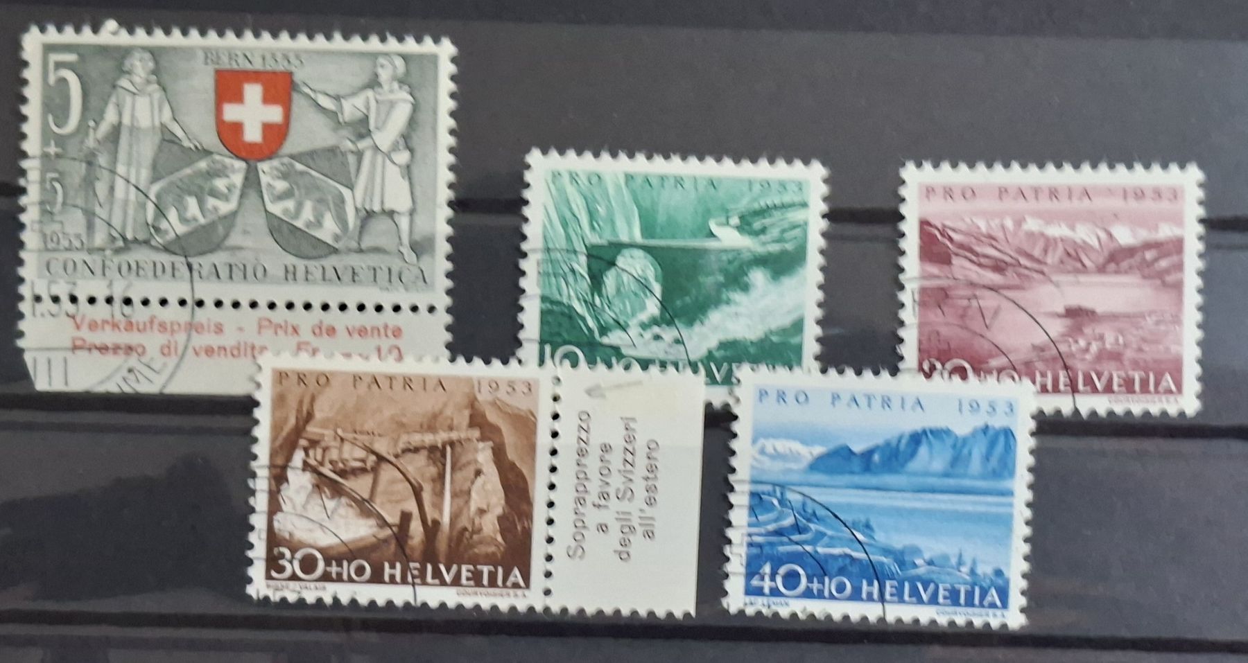 Tutti i francobolli: Pro Patria 1953 Eck ET  – Usato da Balgach venduto da SIMEON27