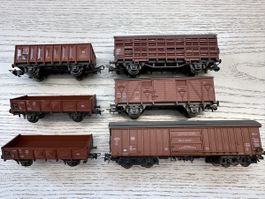 Roco 6x DB Güterwagen