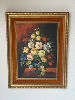 Grande peinture à l’huile sur toile signée ''Violet''
