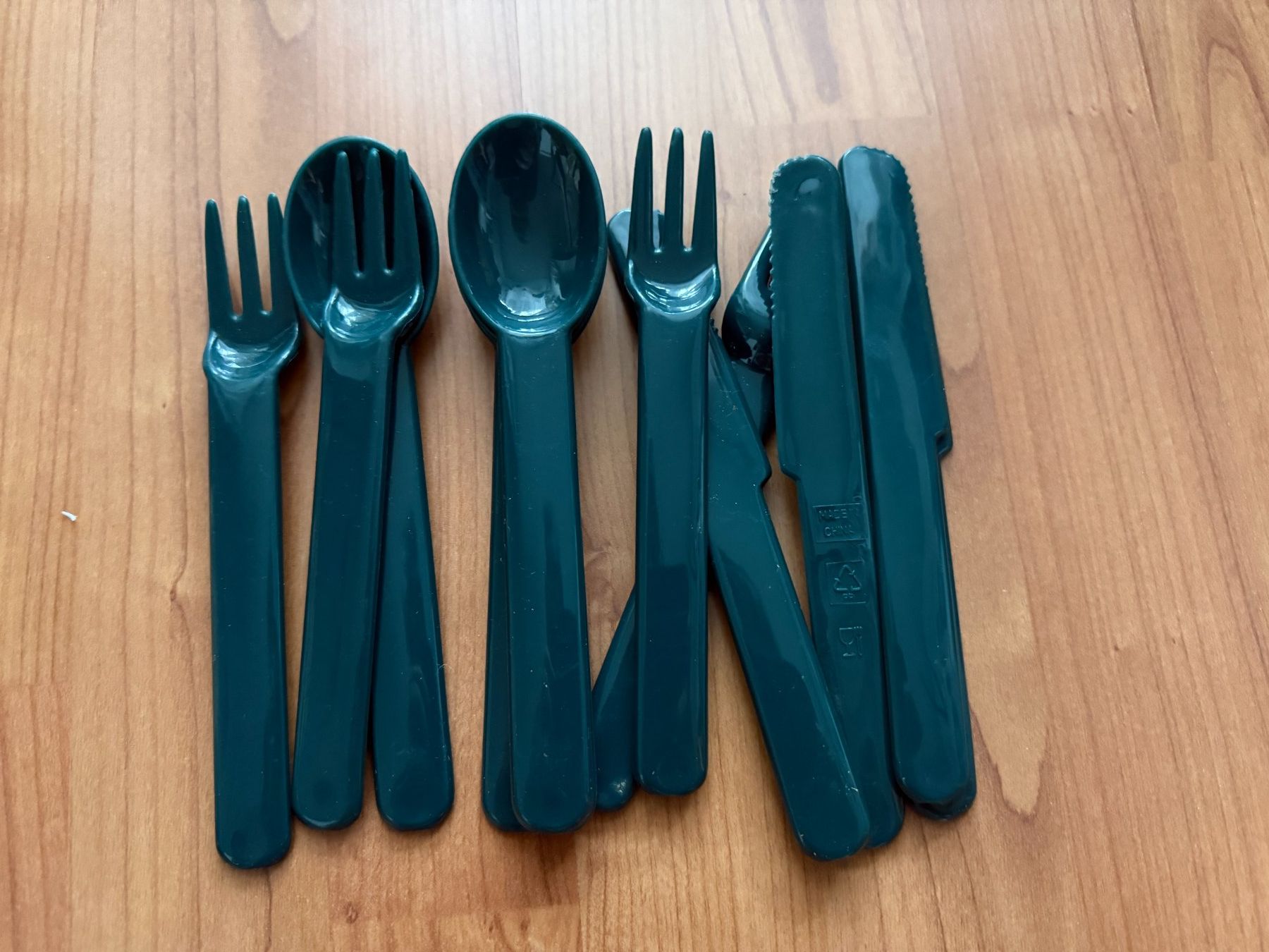Set di posate: Besteck grün Camping – Nuovo e nell'imballaggio originale da Wängi venduto da squirrelwoman