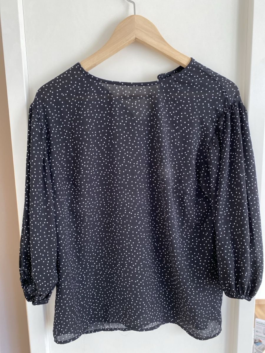 Camicette: Schwarze Damenbluse mit weissen Punkten Gr. 38 – Nuovo (secondo la descrizione) da Basel venduto da selinalivia