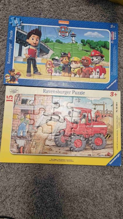 2 Ravensburger Puzzles Kinderpuzzle Traktor und Paw Patrol (Gebraucht ...