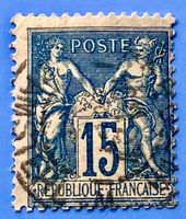 BRIEFMARKEN AUS Frankreich Frieden und Handel  gestempelt