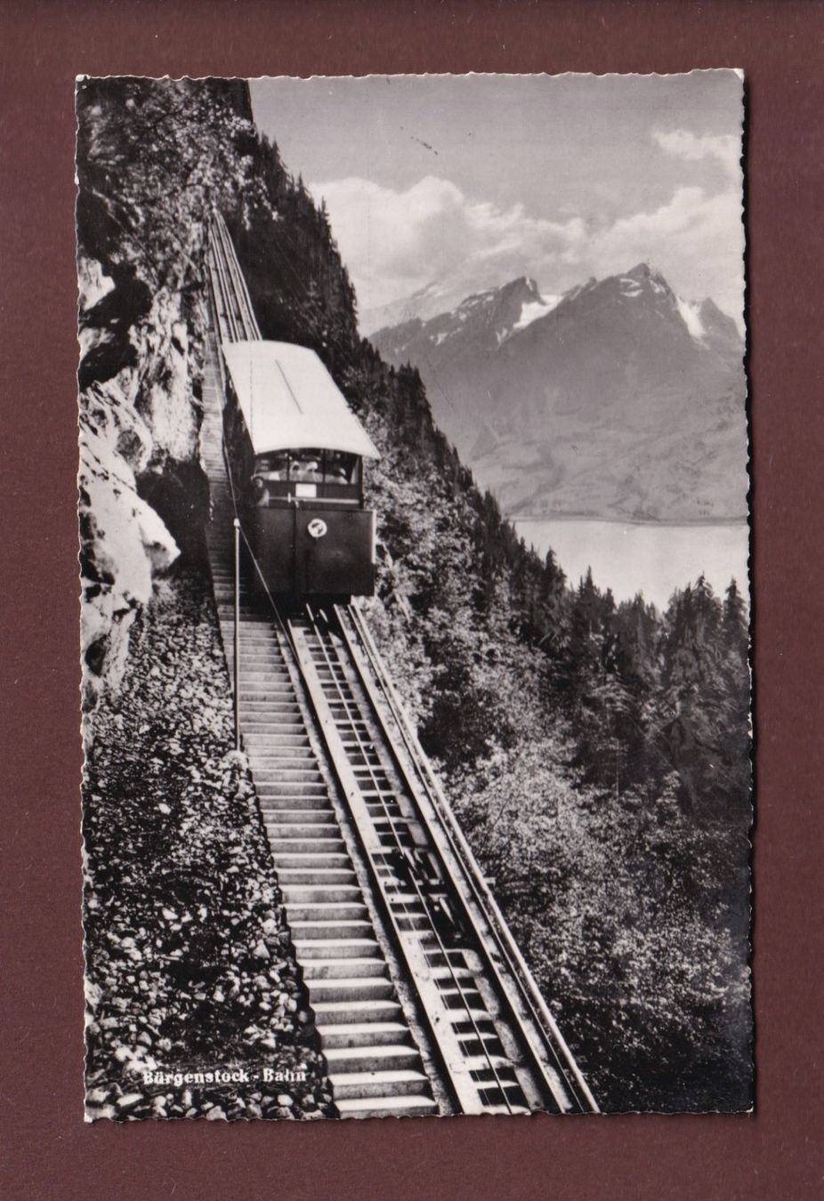 Cartoline postali: BÜRGENSTOCK-BAHN - 1953 – Usato da Pully venduto da nicecards