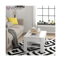 Couchtisch Beistelltisch - mit Schublade - Weiss - Sofatisch