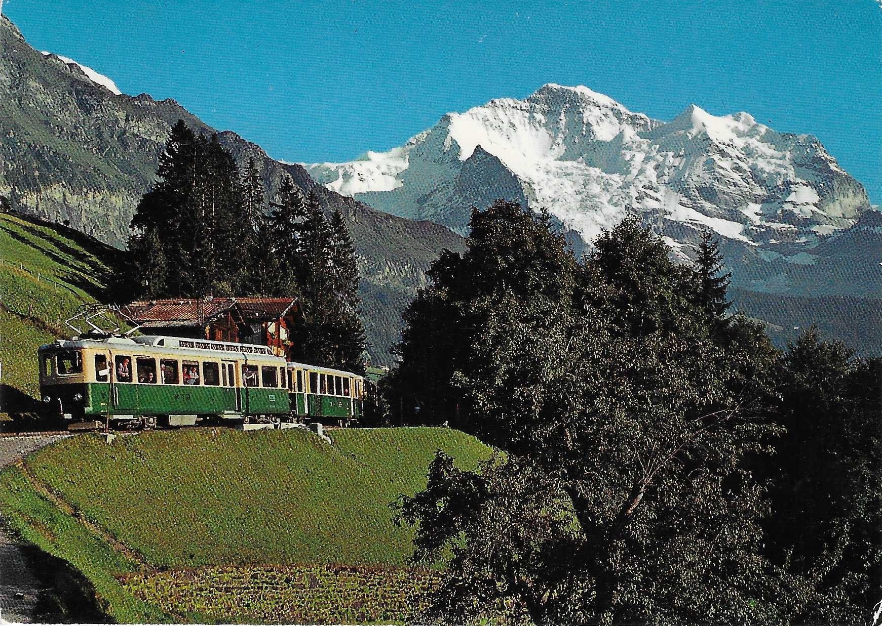 Cartoline postali: Wengernalp-Bahn mit Jungfrau – Usato da Rothrist venduto da Stranglehold