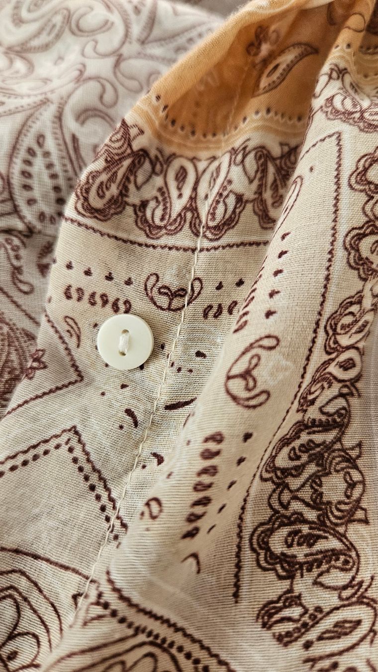 Stradivarius Camicette: Leichte, beige Bluse mit Boho-Muster Gr. S – Usato da Hettlingen venduto da Leaena279 2