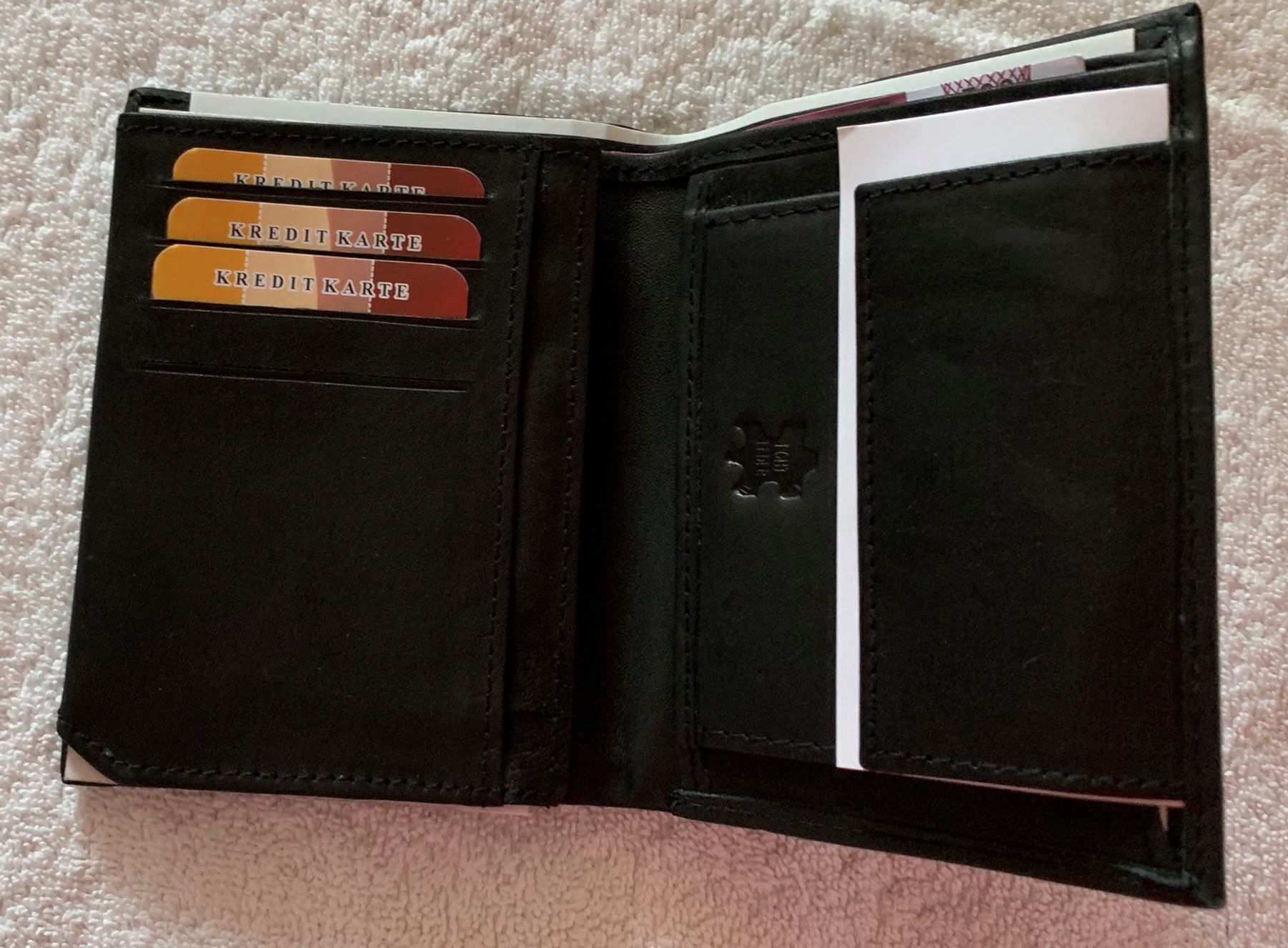 Portafogli: Portemonnaie Portmonee Leder schwarz mit fächern 2 – Nuovo e nell'imballaggio originale da Buchs SG venduto da Billikatze5 1
