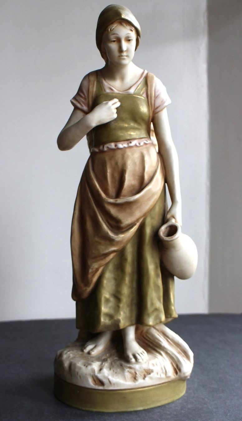 Skulpturen & Statuen: GROSSE ROYAL DUX JUGENDSTIL Statue um 1900 – Gebraucht aus Luzern von Immergern