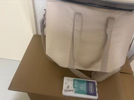 Kühltasche 22 Liter beige mit zwei Kühlakkus neuwertig